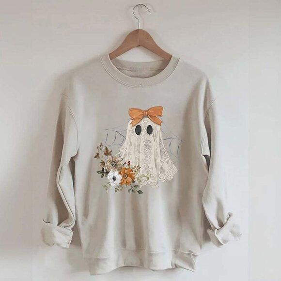 Gildan Other - Halloween Lace Ghost Sweatshirt